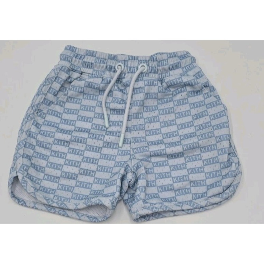 Kith Kids Blue Baby Mesh Logo Monogram Athletic Summer Y2K Shorts 3t
